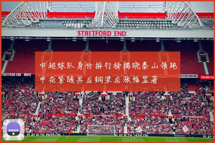 中超球队身价排行榜揭晓泰山领跑申花紧随其后铜梁龙涨幅显著